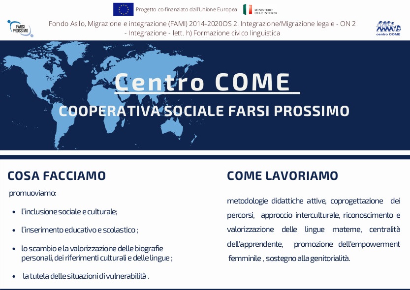 FAMI Corso d’Italiano per Minori Stranieri Non Accompagnati
